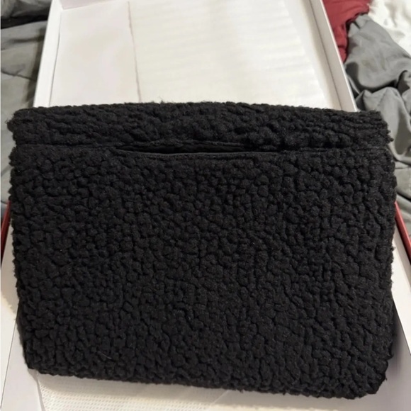 Hammitt Black Textured Clutch with Gold Accents